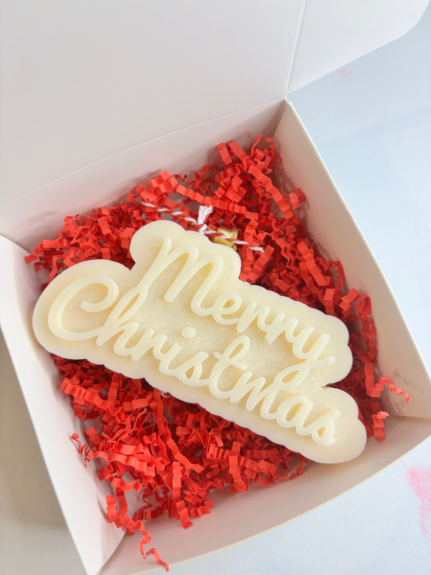 Scritta Decorativa "Merry Christmas" in Cera Profumata – Idea Regalo