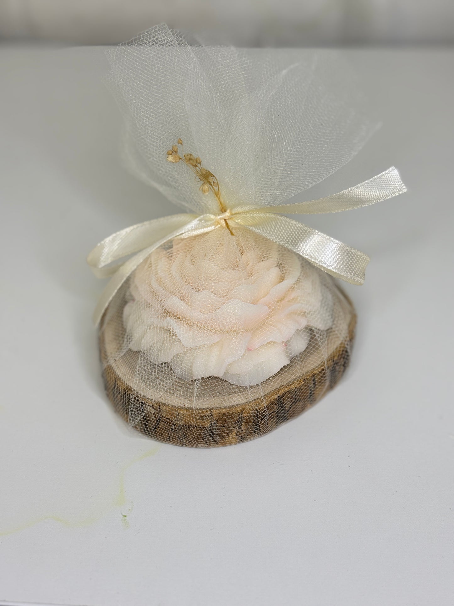🪵 Segnaposto "Rosa Incantata" su Legno Naturale