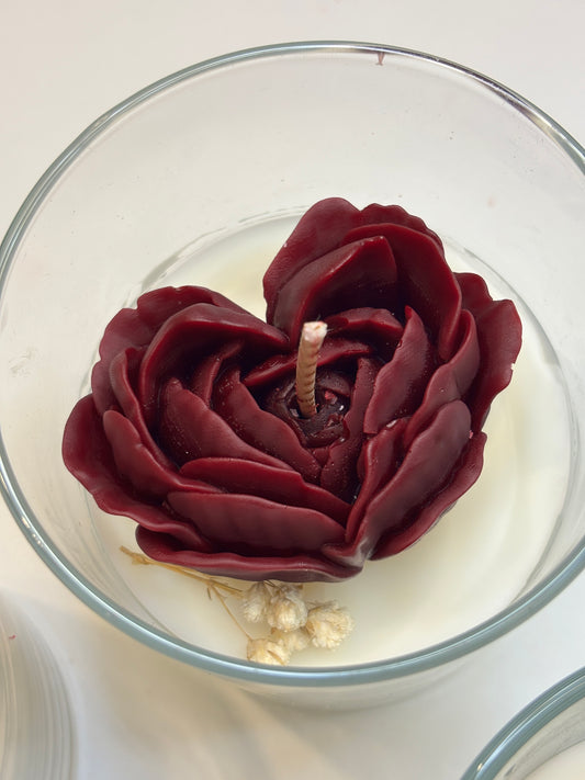 Candela Rose-Heart in Bicchiere