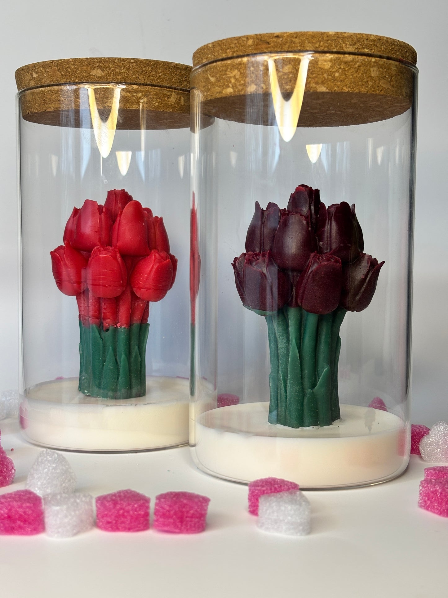 Cloche di Tulipani in Vetro