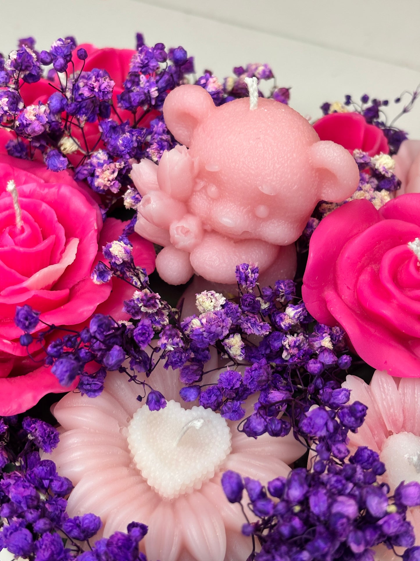 Box Cuore "Pink Bear & Lavender